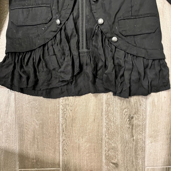 JOLT, WOMEN'S BLACK MILITARY STYLE STEAMPUNK JACKET, SIZE L - Picture 3 of 8